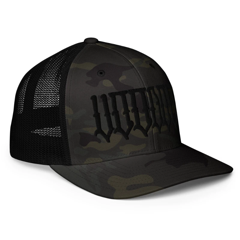 closed-back-trucker-cap-multicam-black-black-right-front-66780bc367db7 Black VooDoo Camouflage Closed-back Trucker Cap