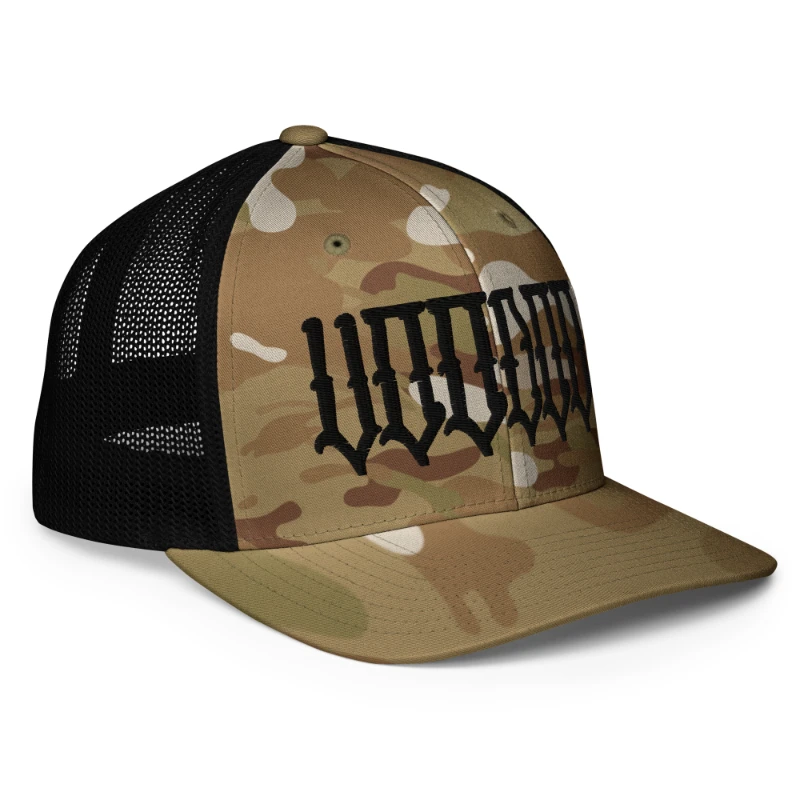 closed-back-trucker-cap-multicam-green-black-right-front-66780bc368098 Black VooDoo Camouflage Closed-back Trucker Cap