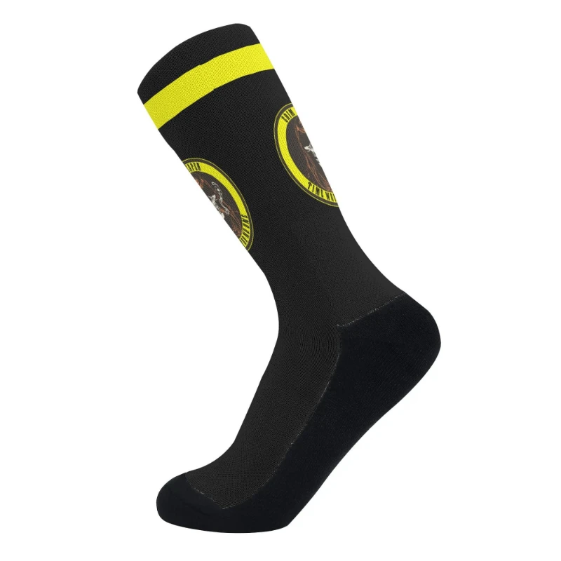 Gold Grim Reaper Crew Socks Deluxe