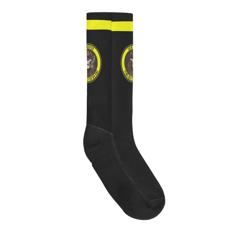 Gold Grim Reaper Crew Socks Deluxe