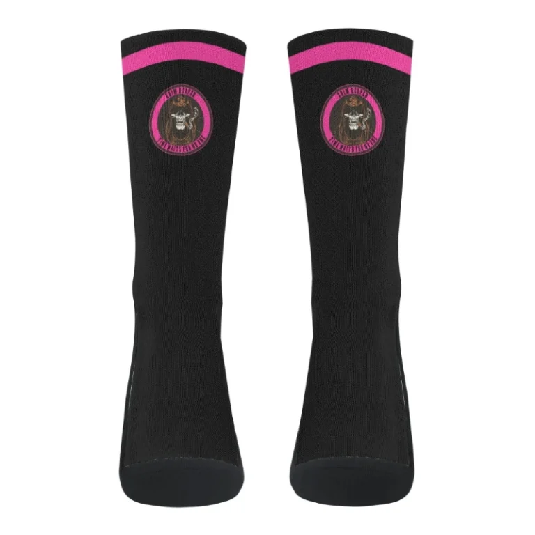 Pink Grim Reaper Crew Socks Deluxe