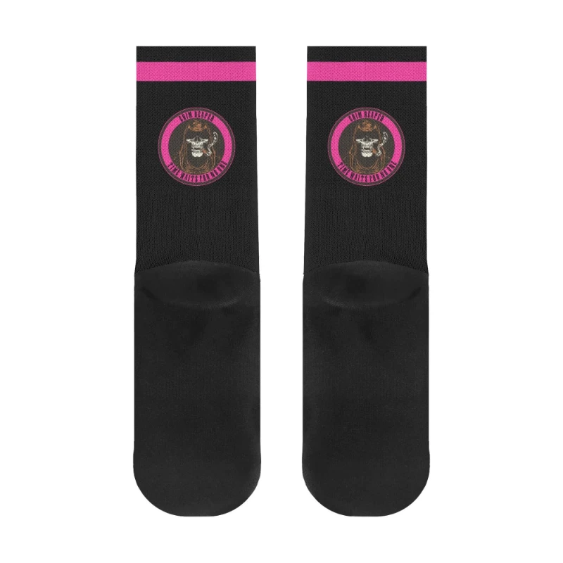 Pink Grim Reaper Crew Socks Deluxe