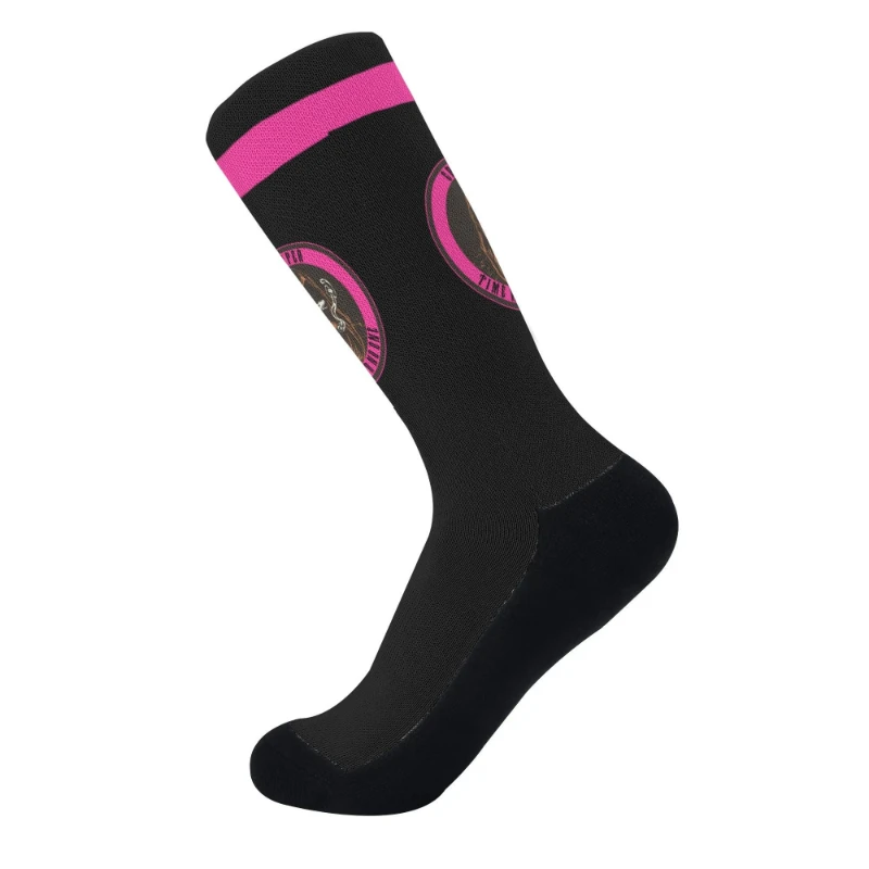 Pink Grim Reaper Crew Socks Deluxe