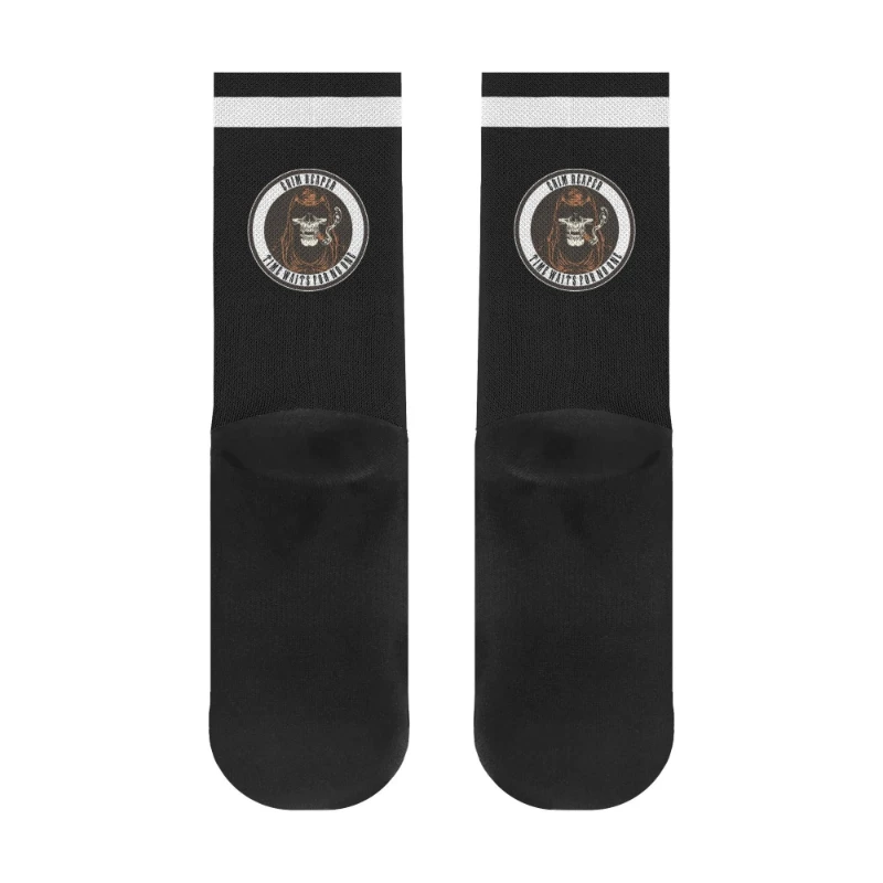 White Grim Reaper Crew Socks Deluxe