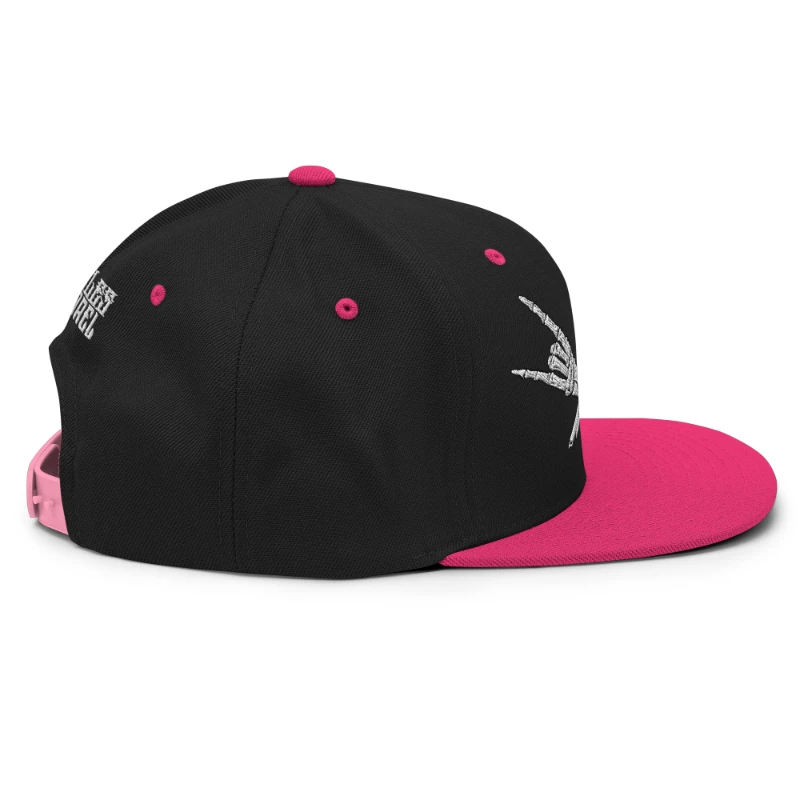classic-snapback-black-neon-pink-right-side-668eaa411b49e Metal X Skeleton Hands Multicolour Classic Snapback Hats