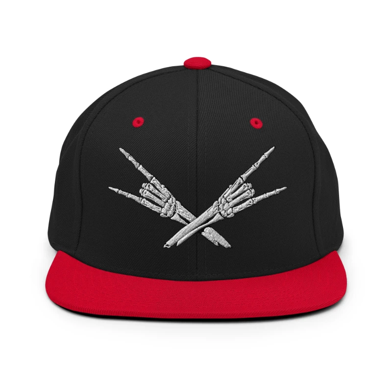 classic-snapback-black-red-front-668ea9bf1e683 Metal X Skeleton Hands Multicolour Classic Snapback Hats