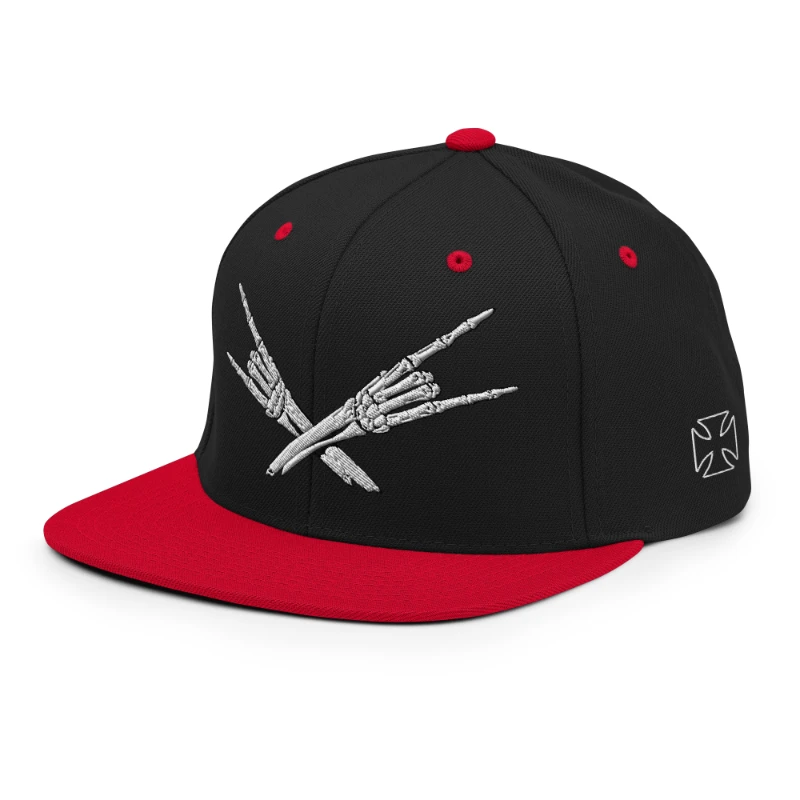 classic-snapback-black-red-left-front-668ea9bf1f70e Metal X Skeleton Hands Multicolour Classic Snapback Hats