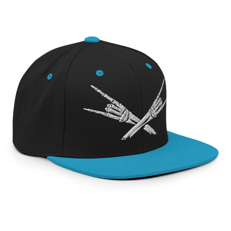 classic-snapback-black-teal-right-front-668ea9bf222f9 Metal X Skeleton Hands Multicolour Classic Snapback Hats