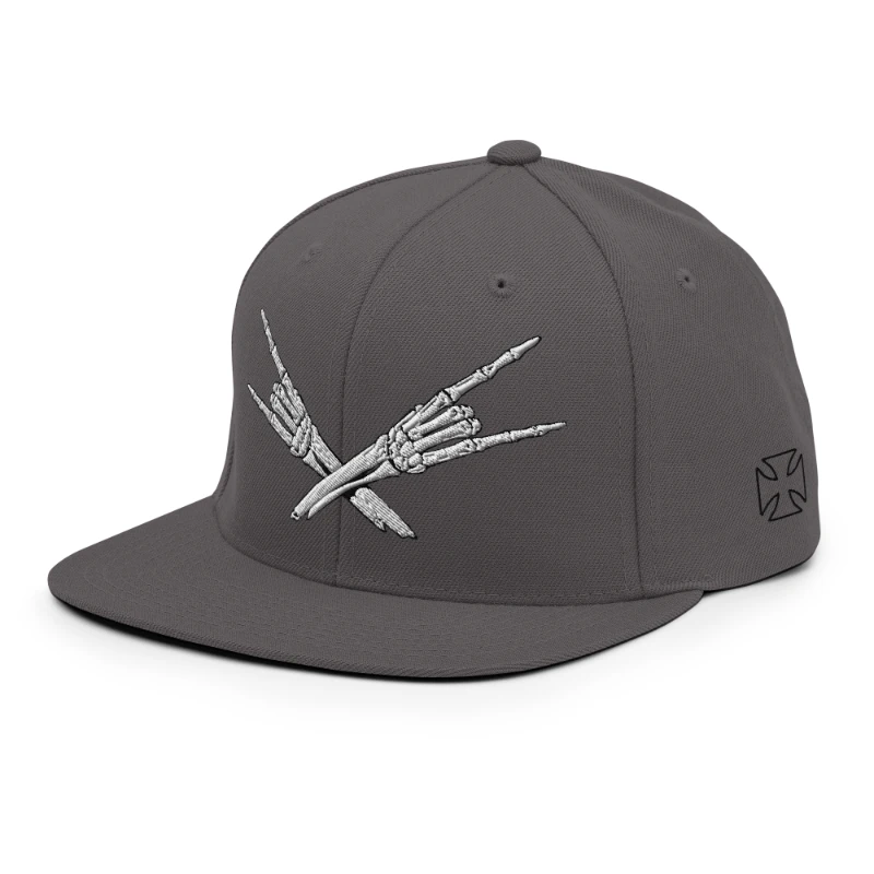 classic-snapback-dark-grey-left-front-668eb35d36621 Metal X Skeleton Hands Multicolour Classic Snapback Hats