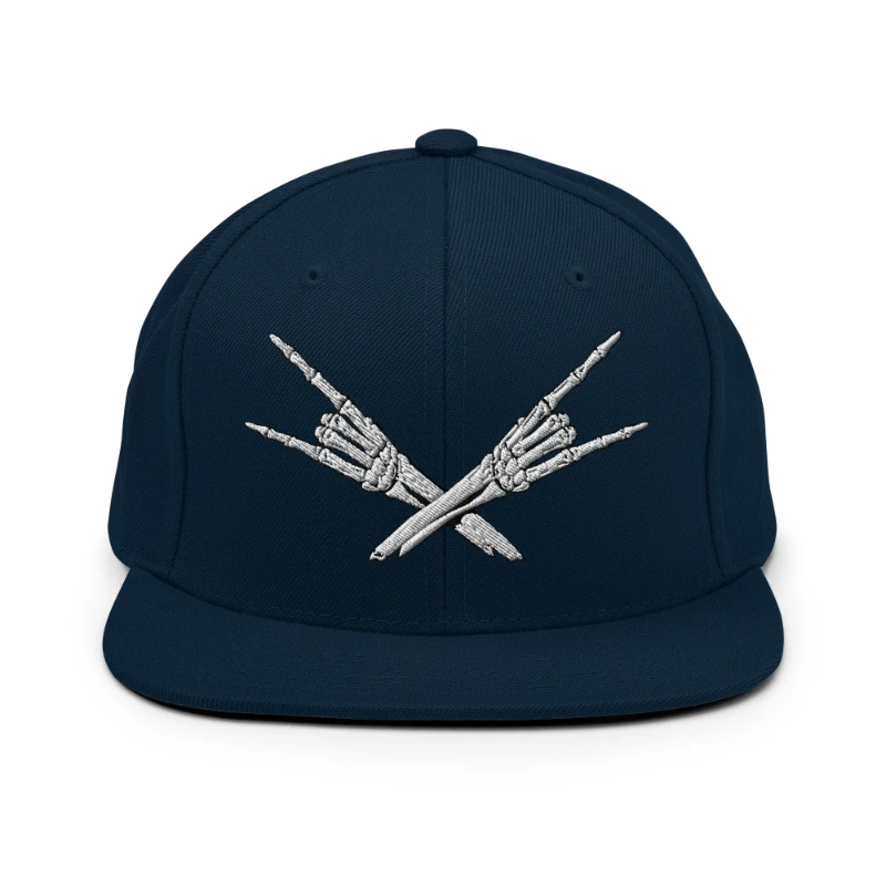 classic-snapback-dark-navy-front-668eb35cde635 Metal X Skeleton Hands Multicolour Classic Snapback Hats