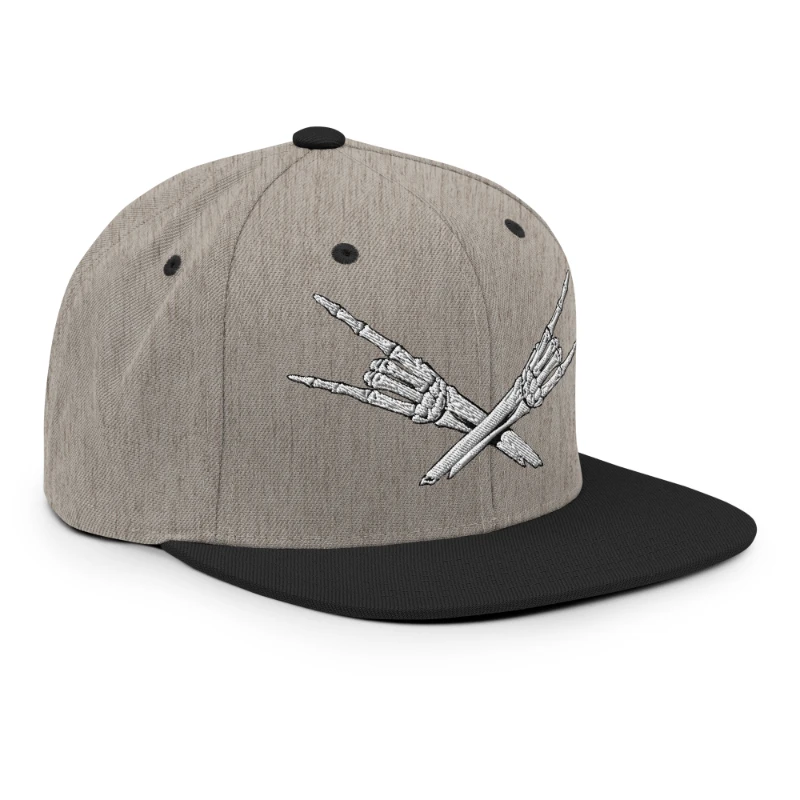 classic-snapback-heather-black-right-front-668eb35d4edb0 Metal X Skeleton Hands Multicolour Classic Snapback Hats