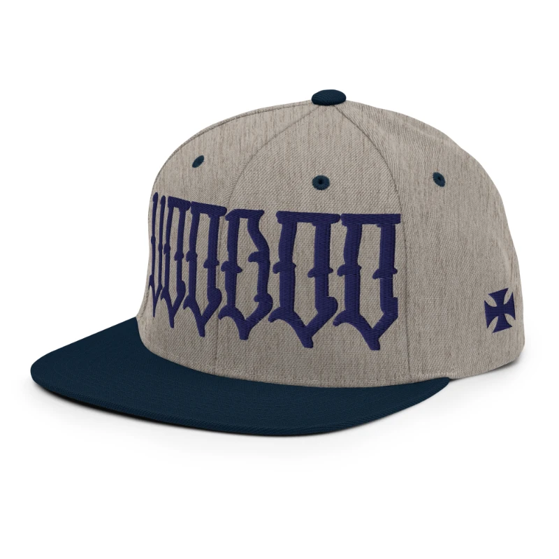 classic-snapback-heather-grey-navy-left-front-669390dfb7f46 Voodoo Multicolour Classic Snapback Hats