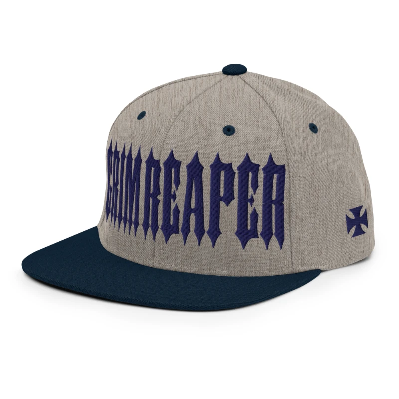 classic-snapback-heather-grey-navy-left-front-66a12ed199950 Grim Reaper Multicolour Classic Snapback Hats