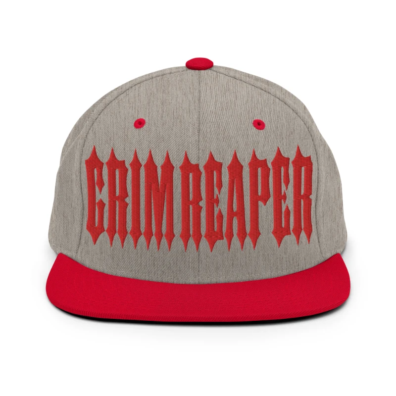 classic-snapback-heather-grey-red-front-669e98b7b11dc - kopia Grim Reaper Multicolour Classic Snapback Hats