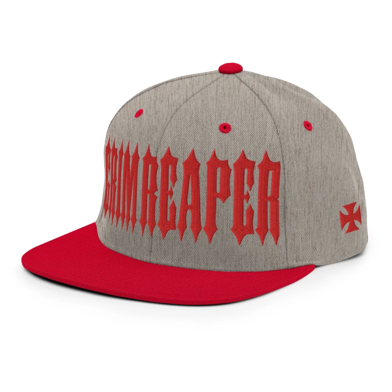 classic-snapback-heather-grey-red-left-front-669e98b7ce475 - kopia Grim Reaper Multicolour Classic Snapback Hats