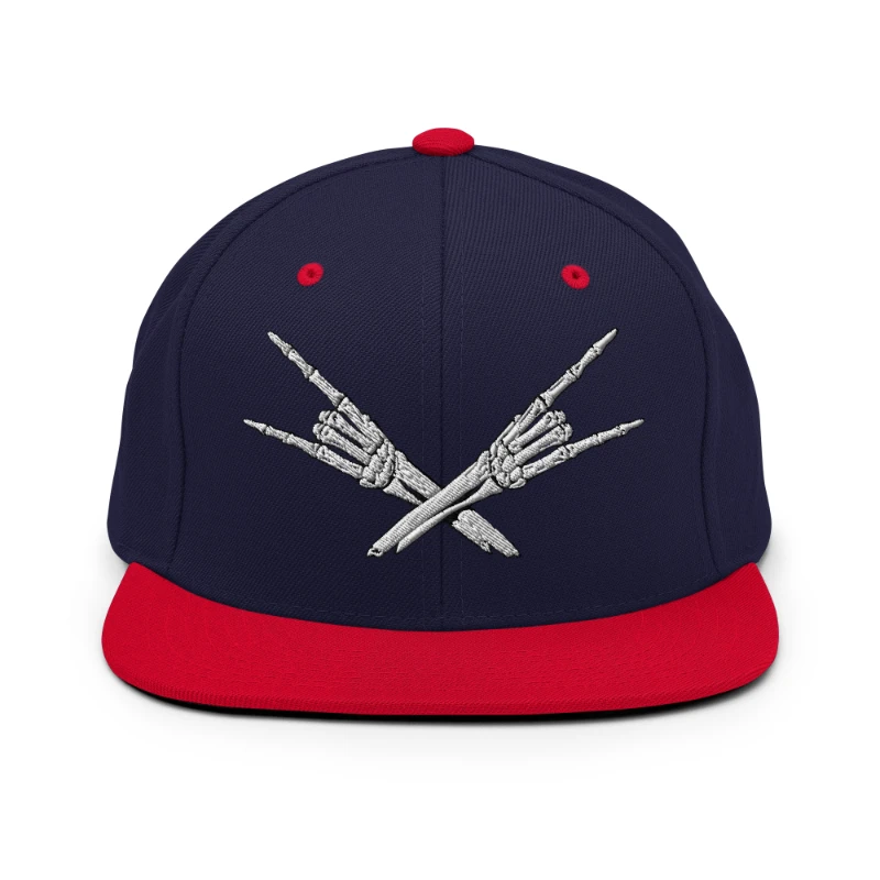 classic-snapback-navy-red-front-668eb35d000dc Metal X Skeleton Hands Multicolour Classic Snapback Hats