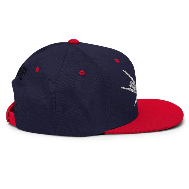 classic-snapback-navy-red-right-side-668eb35d02c84 Metal X Skeleton Hands Multicolour Classic Snapback Hats
