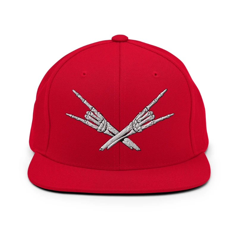 classic-snapback-red-front-668eb35d0e992 Metal X Skeleton Hands Multicolour Classic Snapback Hats