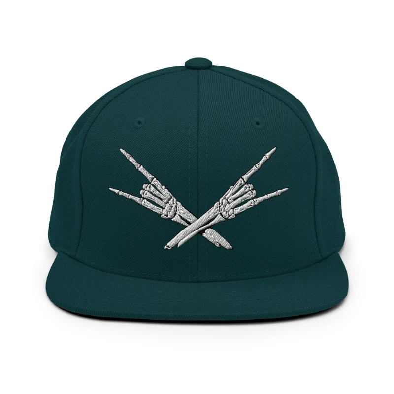classic-snapback-spruce-front-668eb35d0812a Metal X Skeleton Hands Multicolour Classic Snapback Hats