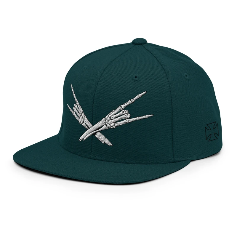 classic-snapback-spruce-left-front-668eb35d0e4f7 Metal X Skeleton Hands Multicolour Classic Snapback Hats