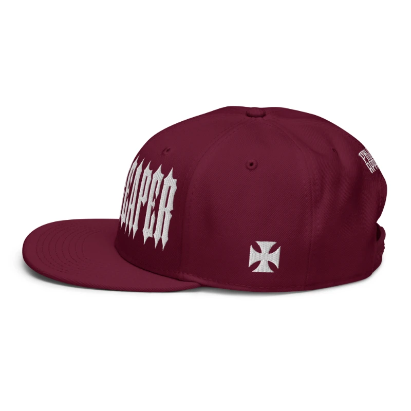 snapback-burgundy-maroon-left-side-66a3a9a89a105 White Grim Reaper Multicolour Snapback Hats