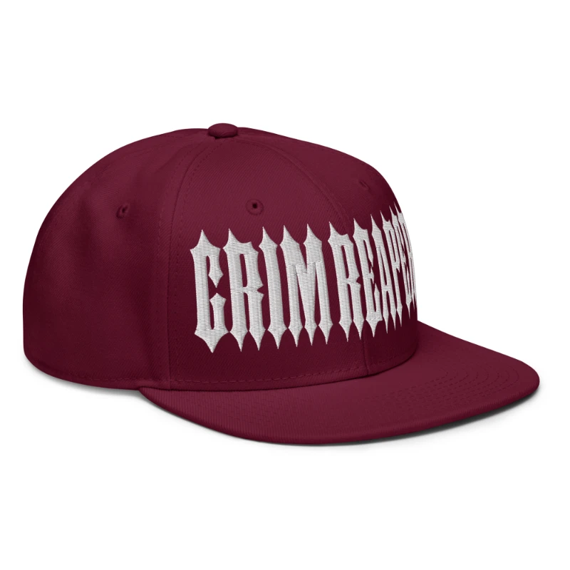 snapback-burgundy-maroon-right-front-66a3a9a89945e White Grim Reaper Multicolour Snapback Hats