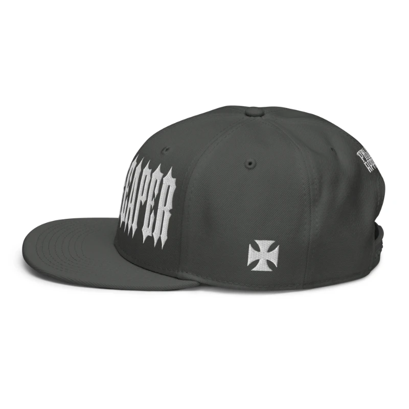 snapback-charcoal-gray-left-side-66a3a9a8a173e White Grim Reaper Multicolour Snapback Hats