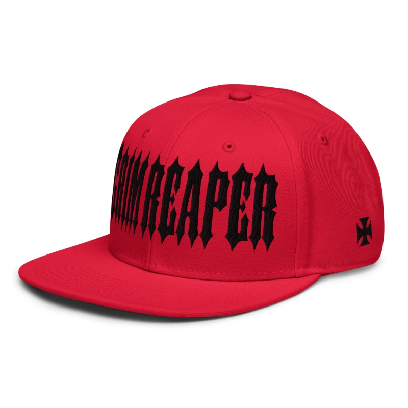 snapback-red-left-front-66a3ab4968cf2 Black Grim Reaper Multicolour Snapback Hats