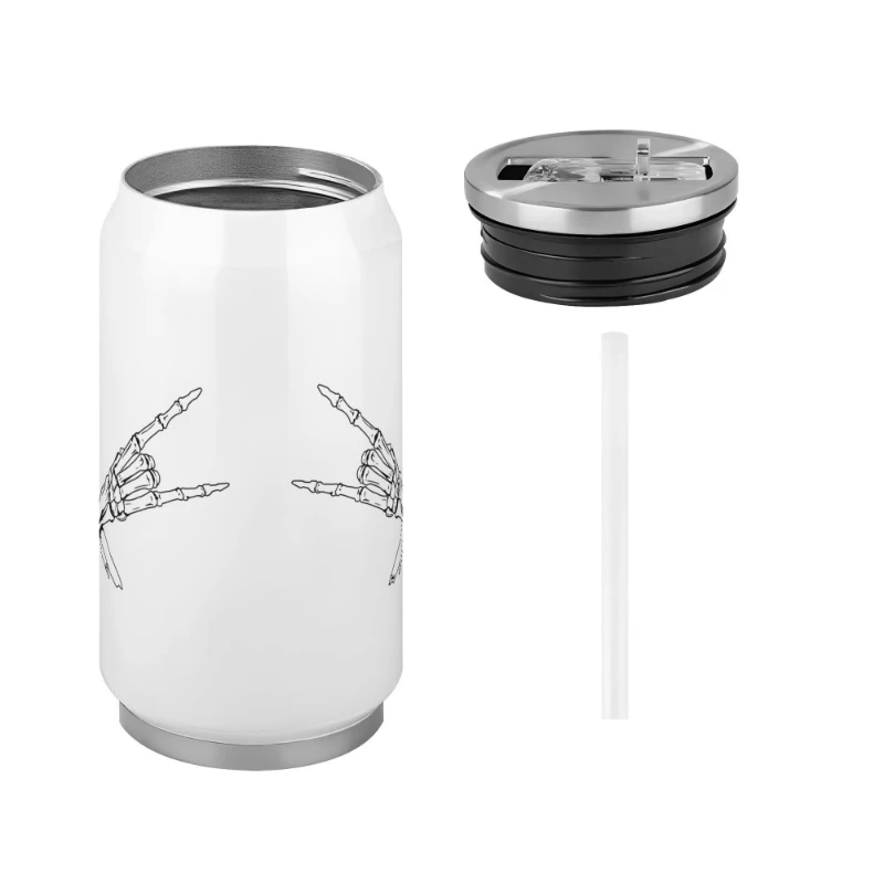 Metal X Skeleton Hands 300ml Stainless Steel Can Shaped Soda Cup Travel Tumbler