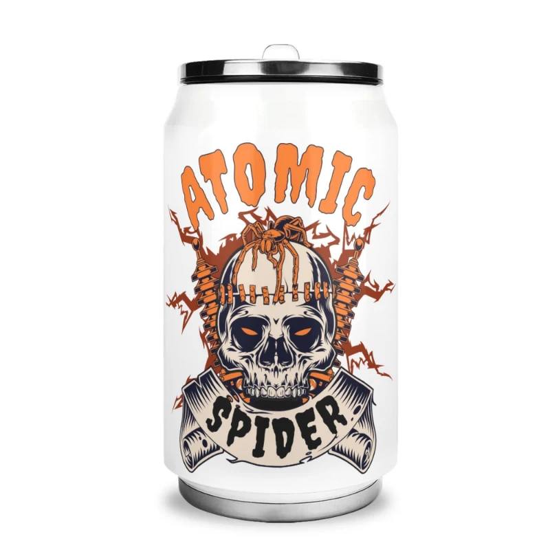 Atomic Spider 300ml Stainless Steel Can Shaped Soda Cup Travel Tumbler