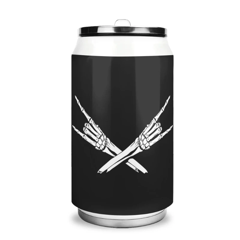 Metal X Skeleton Hands 300ml Stainless Steel Can Shaped Soda Cup Travel Tumbler