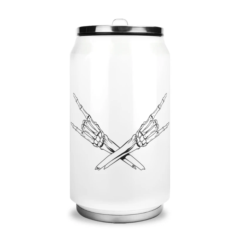 Metal X Skeleton Hands 300ml Stainless Steel Can Shaped Soda Cup Travel Tumbler