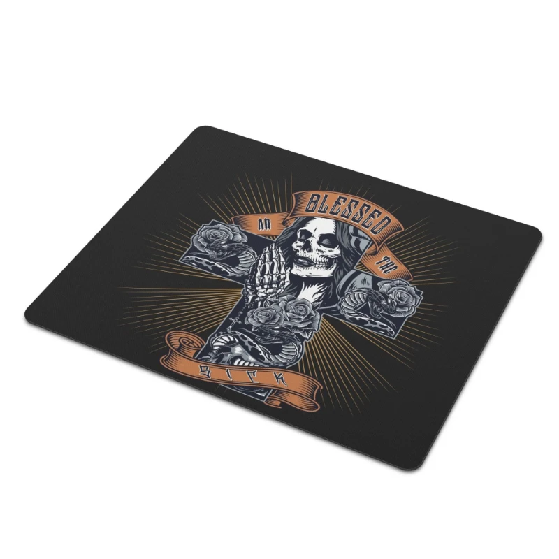 Blessed ar the sick Square Rubber Mouse Pad