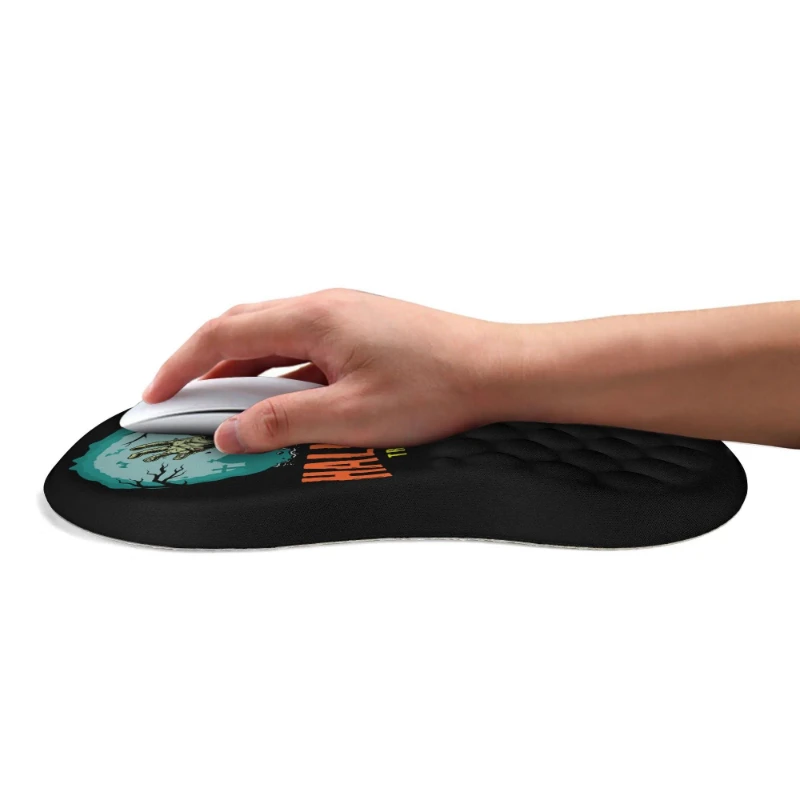 Halloween Zombie Hand Trick or Treat 2 Comfortable Mouse Pad Wrist Support +