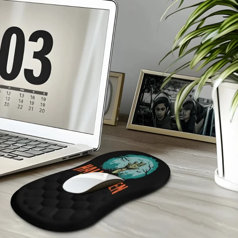Halloween Zombie Hand Trick or Treat 2 Comfortable Mouse Pad Wrist Support +