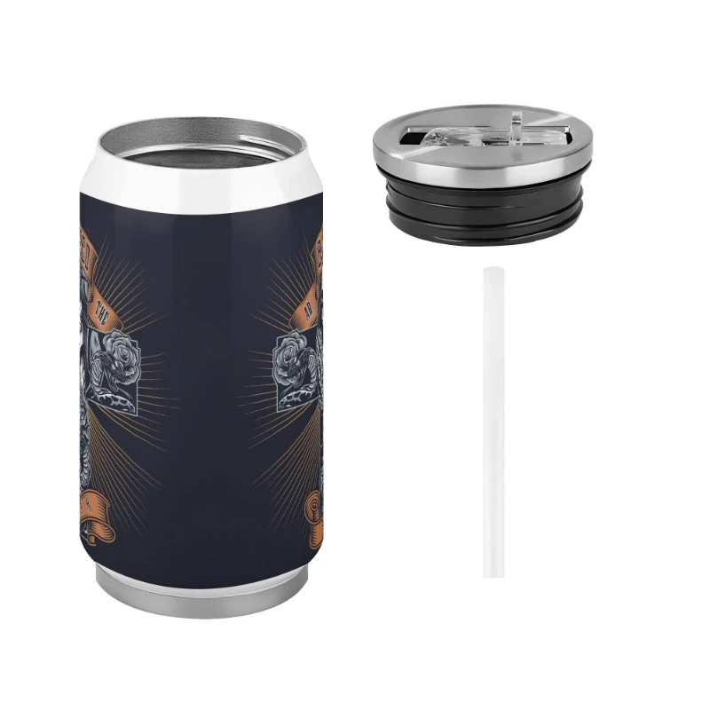 Blessed ar the Sick 300ml Stainless Steel Can Shaped Soda Cup Travel Tumbler