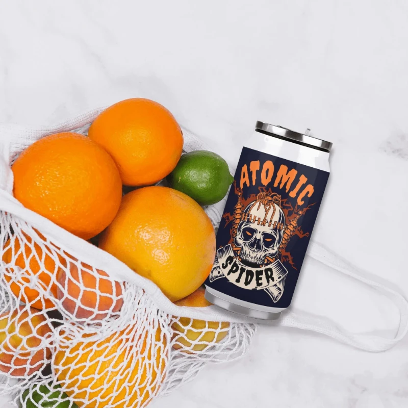 Atomic Spider 300ml Stainless Steel Can Shaped Soda Cup Travel Tumbler