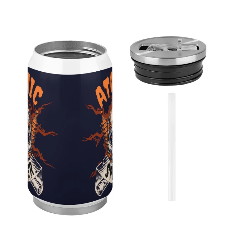 Atomic Spider 300ml Stainless Steel Can Shaped Soda Cup Travel Tumbler