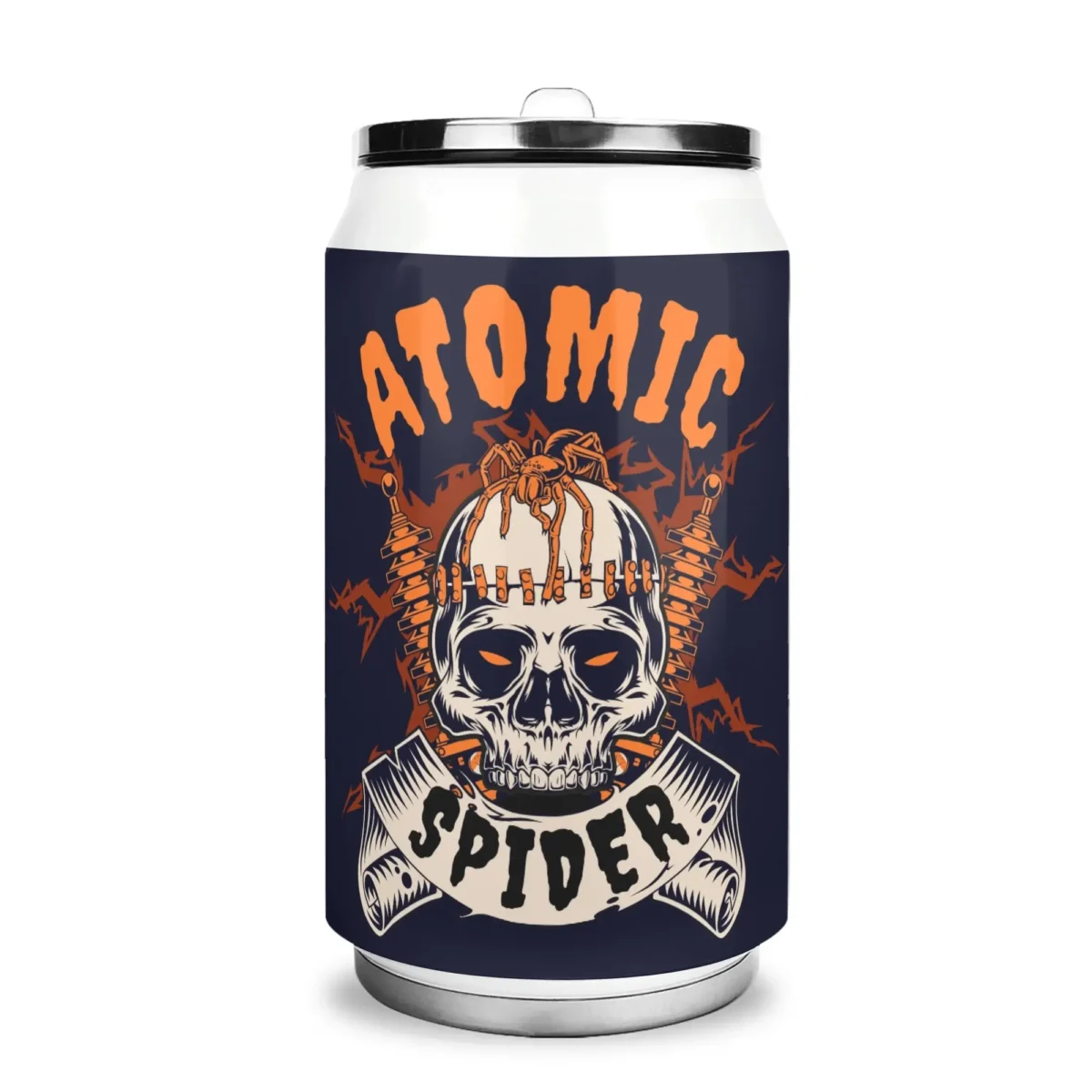 Atomic Spider 300ml Stainless Steel Can Shaped Soda Cup Travel Tumbler