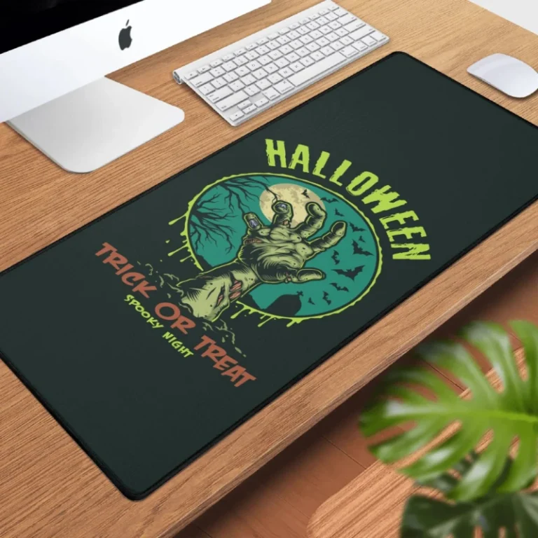 Halloween Zombie Hand Trick or Treat Big Rectangle Rubber Gaming Mousepad +