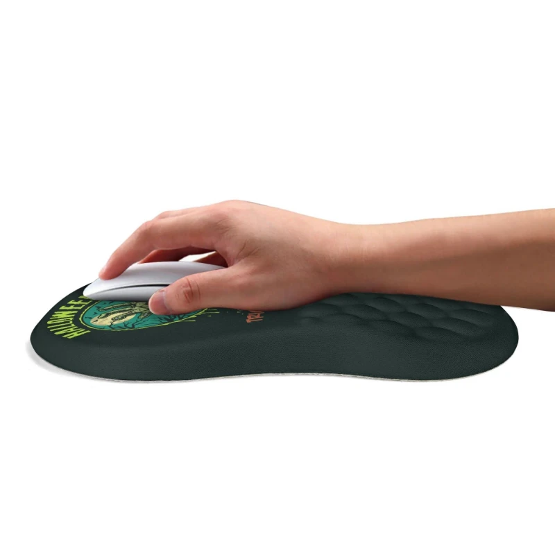 Halloween Zombie Hand Trick or Treat Comfortable Mouse Pad Wrist Support +