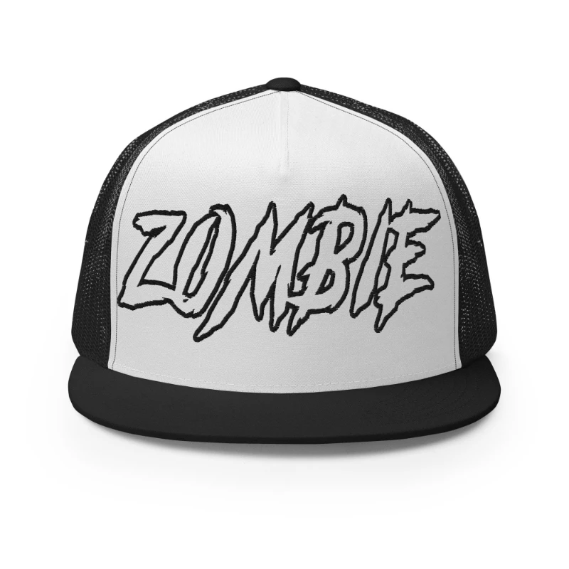 5-panel-trucker-cap-black-white-black-front-66cca399a3f49 Zombie Multicolour Classic Trucker Cap