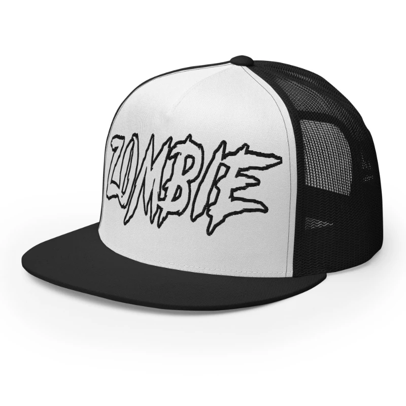 5-panel-trucker-cap-black-white-black-left-front-66cca399a41da Zombie Multicolour Classic Trucker Cap