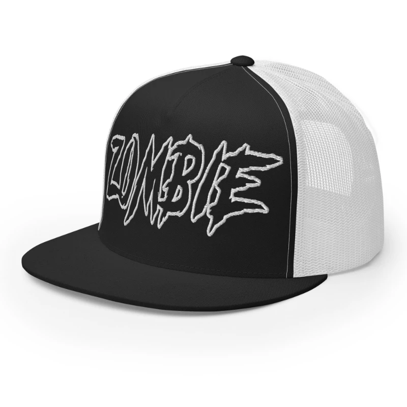 5-panel-trucker-cap-black-white-left-front-66cca2c96bc3e Zombie Multicolour Classic Trucker Cap
