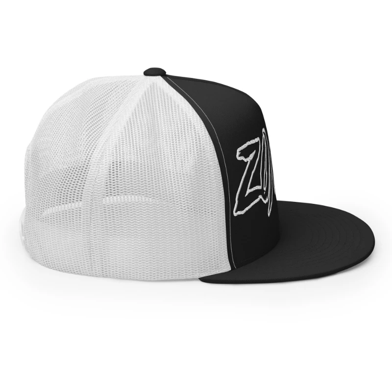 5-panel-trucker-cap-black-white-right-66cca2c96bd6f Zombie Multicolour Classic Trucker Cap