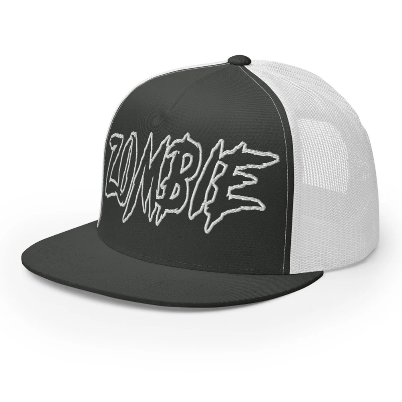 5-panel-trucker-cap-charcoal-white-left-front-66cca2c96cf5f Zombie Multicolour Classic Trucker Cap