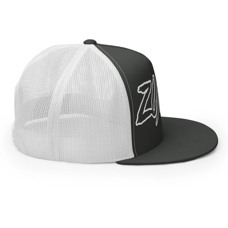 5-panel-trucker-cap-charcoal-white-right-66cca2c96d08a Zombie Multicolour Classic Trucker Cap