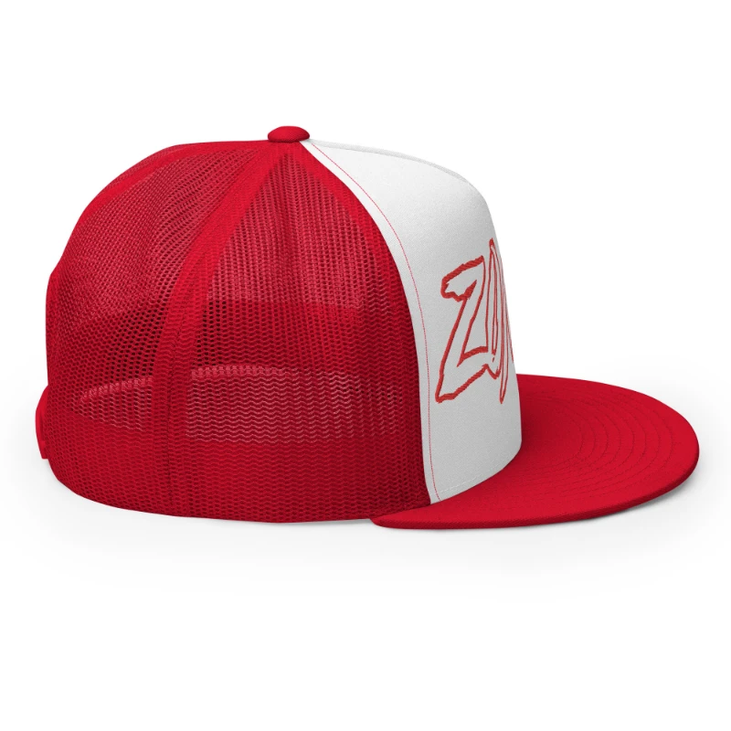 5-panel-trucker-cap-red-white-red-right-66cca42cf04cc Zombie Multicolour Classic Trucker Cap