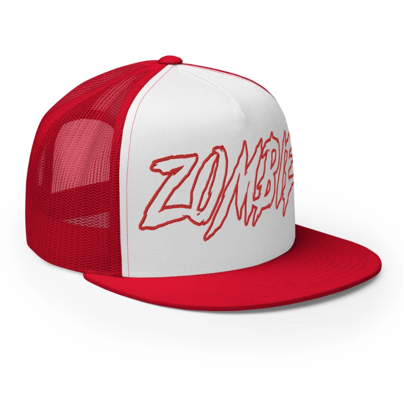 5-panel-trucker-cap-red-white-red-right-front-66cca42cf062e Zombie Multicolour Classic Trucker Cap