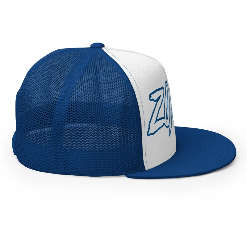 5-panel-trucker-cap-royal-white-royal-right-66cca52d27a01 Zombie Multicolour Classic Trucker Cap